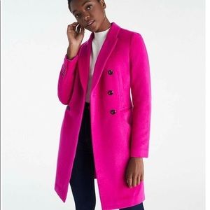 Ann Taylor Fuschia Chesterfield Coat